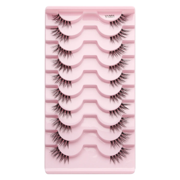 10pairs /Box Half False Eyelashes With Transparent Stems Natura Extension Lashes Y10