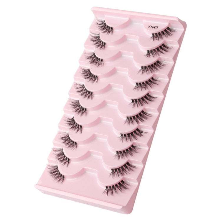 10pairs /Box Half False Eyelashes With Transparent Stems Natura Extension Lashes Y10