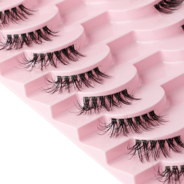 10pairs /Box Half False Eyelashes With Transparent Stems Natura Extension Lashes Y10