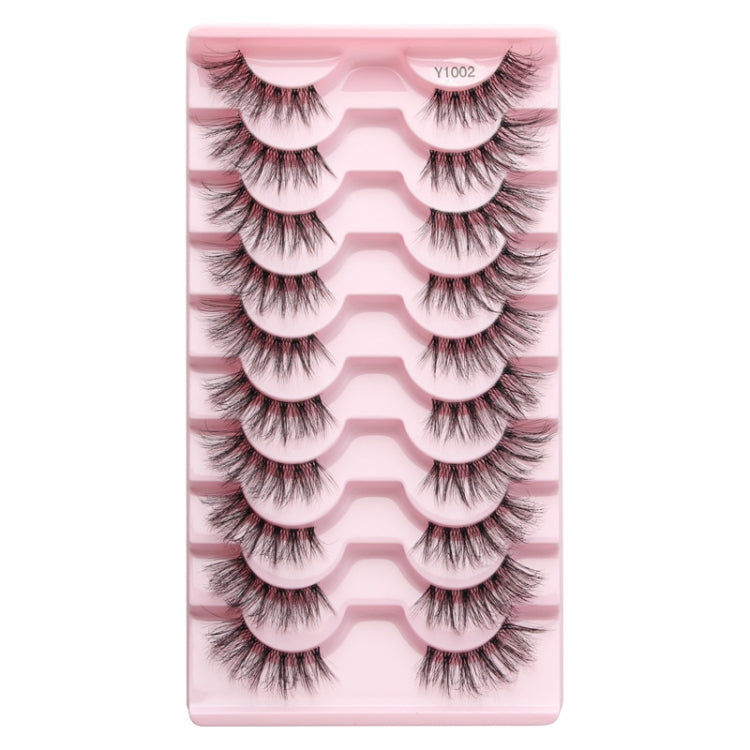 10pairs /Box Half False Eyelashes With Transparent Stems Natura Extension Lashes Y10