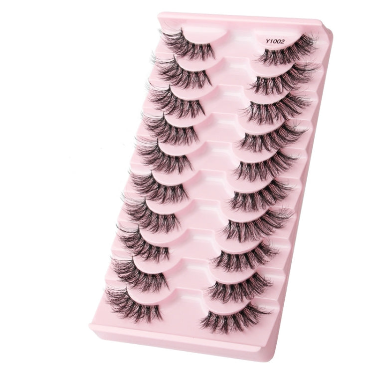 10pairs /Box Half False Eyelashes With Transparent Stems Natura Extension Lashes Y10