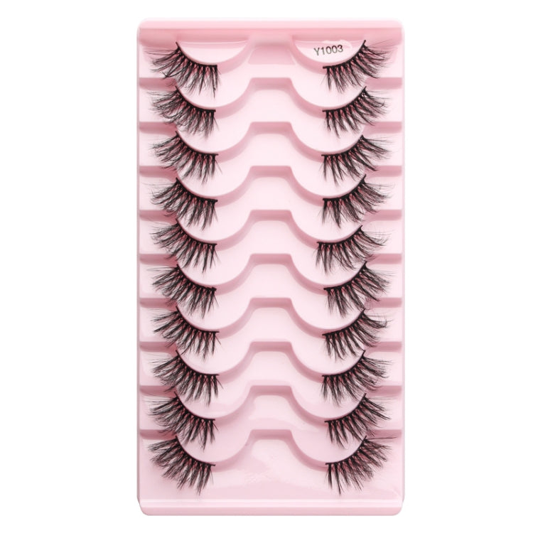 10pairs /Box Half False Eyelashes With Transparent Stems Natura Extension Lashes Y10