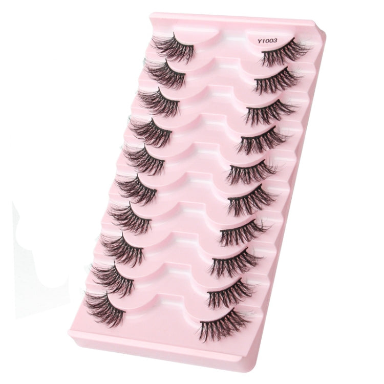 10pairs /Box Half False Eyelashes With Transparent Stems Natura Extension Lashes Y10