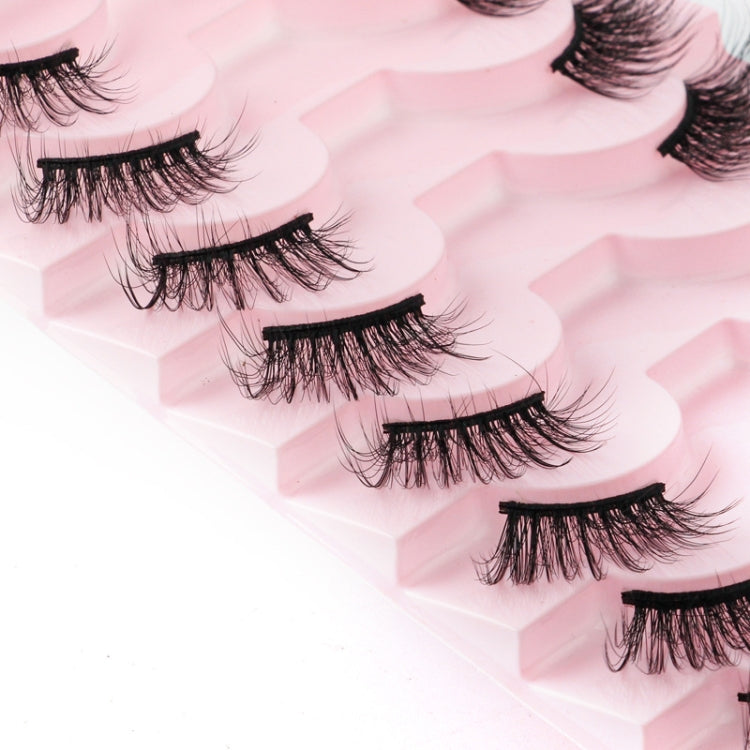 10pairs /Box Half False Eyelashes With Transparent Stems Natura Extension Lashes Y10