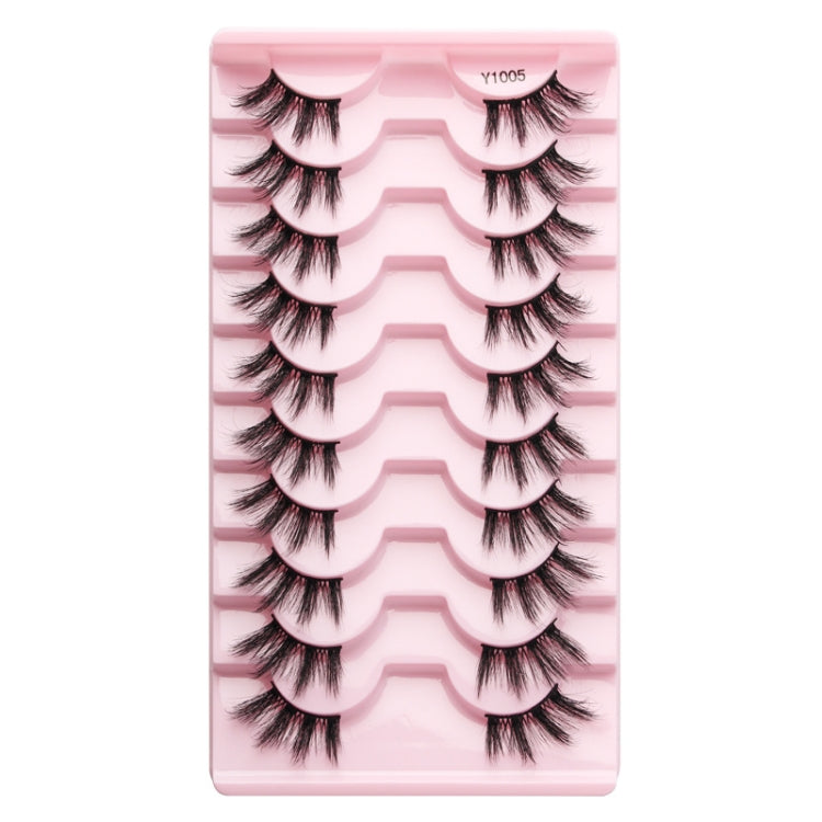 10pairs /Box Half False Eyelashes With Transparent Stems Natura Extension Lashes Y10