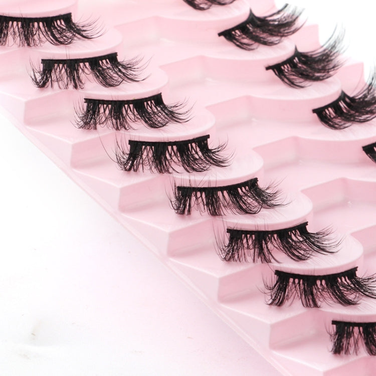 10pairs /Box Half False Eyelashes With Transparent Stems Natura Extension Lashes Y10
