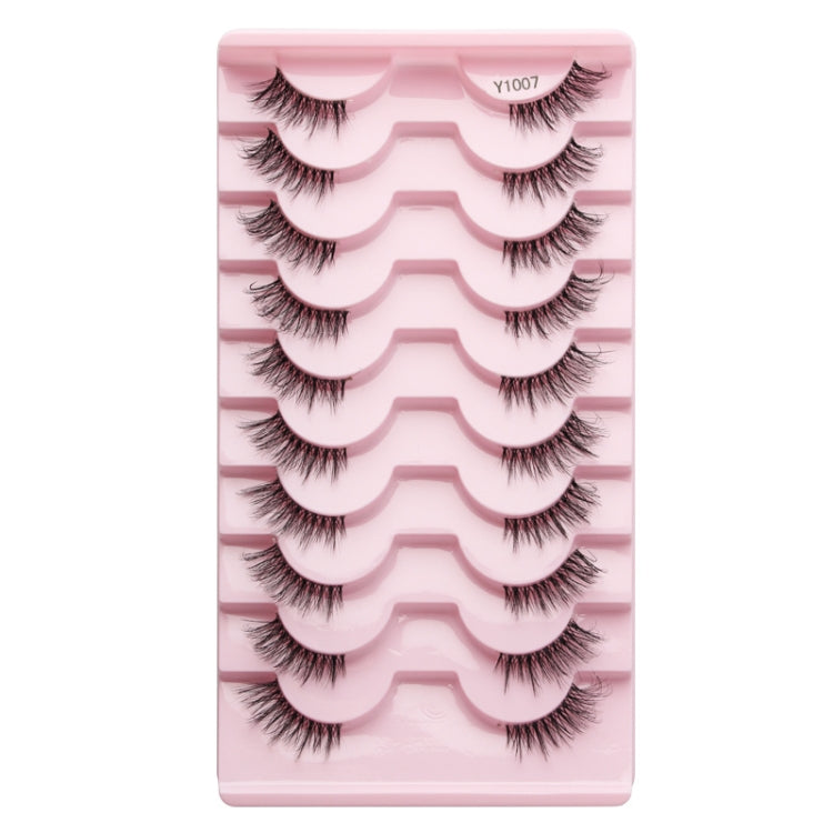 10pairs /Box Half False Eyelashes With Transparent Stems Natura Extension Lashes Y10