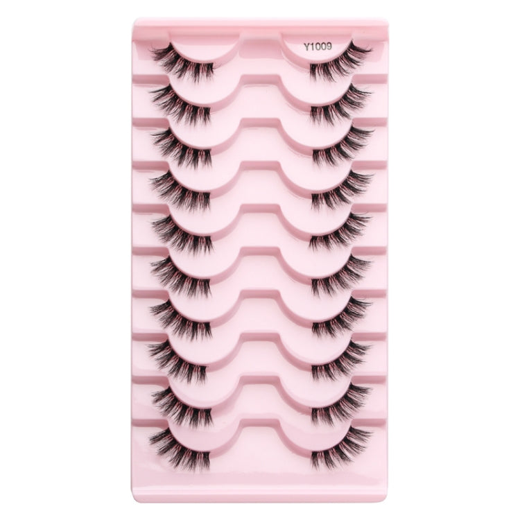 10pairs /Box Half False Eyelashes With Transparent Stems Natura Extension Lashes Y10
