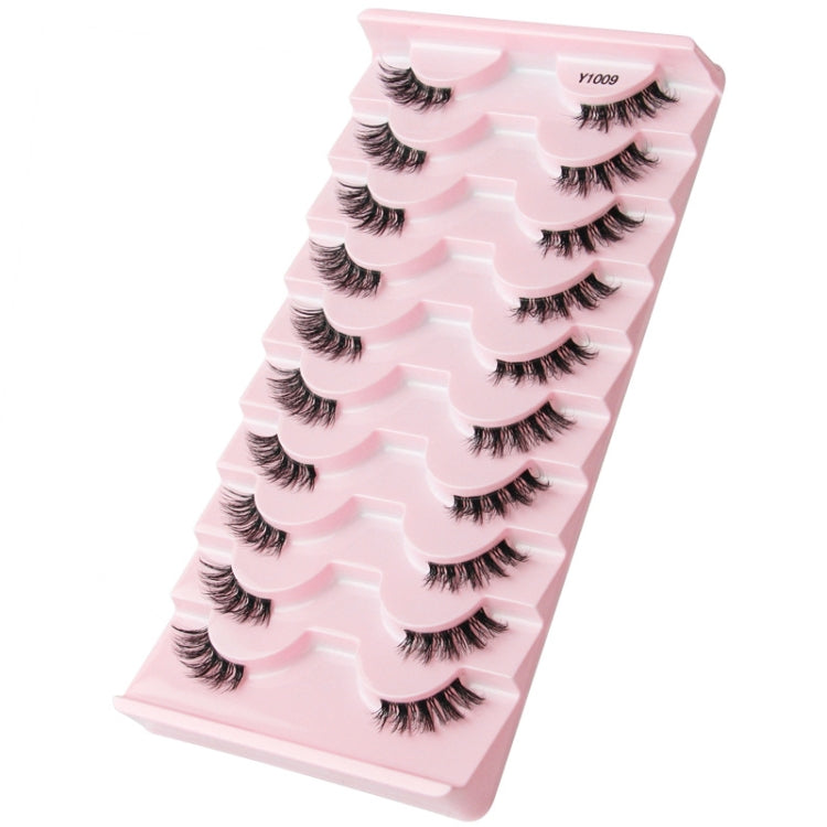 10pairs /Box Half False Eyelashes With Transparent Stems Natura Extension Lashes Y10