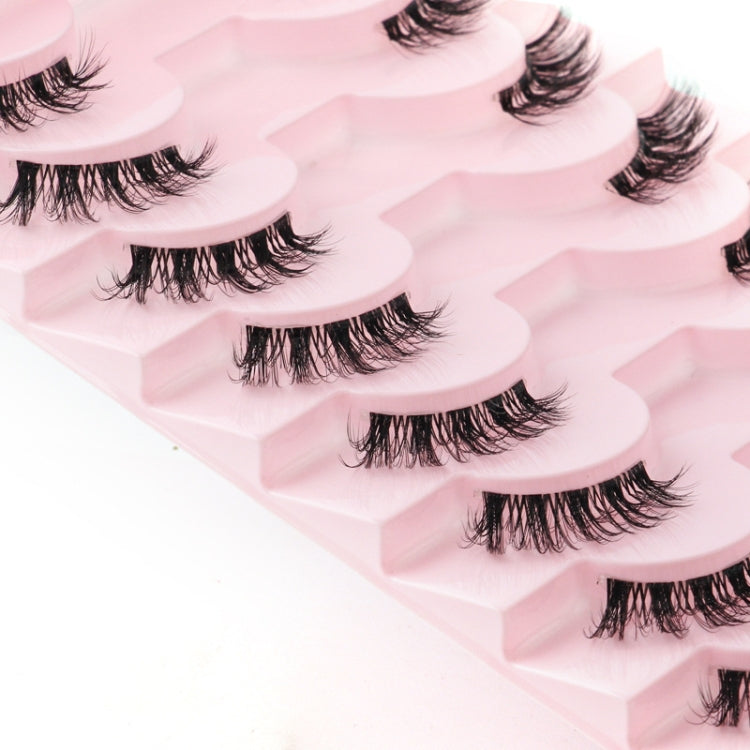 10pairs /Box Half False Eyelashes With Transparent Stems Natura Extension Lashes Y10