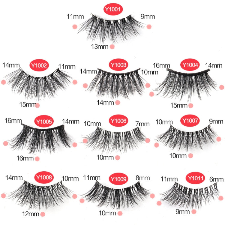 10pairs /Box Half False Eyelashes With Transparent Stems Natura Extension Lashes Y10