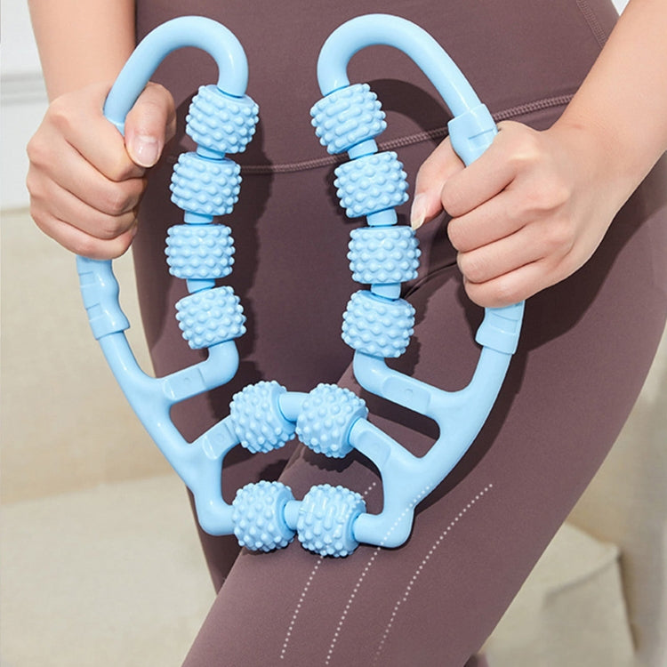 12 Wheels Deep Tissue Muscle Roller Massager For Legs, Neck, Arms