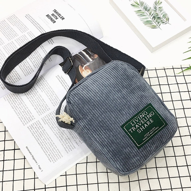 Casual Crossbody Versatile Shoulder Bag Simple Striped Velvet Small Square Bag