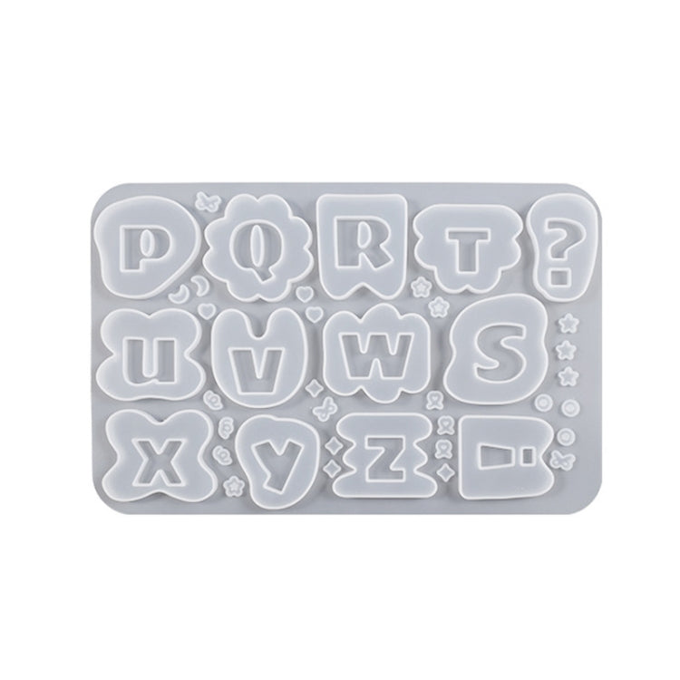 Crystal Epoxy Resin Lace Letter Mold Symbol Pendant Silicone Mold, Spec: 0