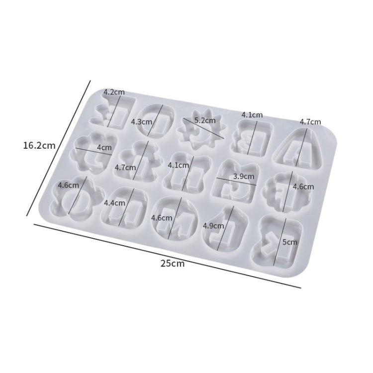 Crystal Epoxy Resin Lace Letter Mold Symbol Pendant Silicone Mold, Spec: 0
