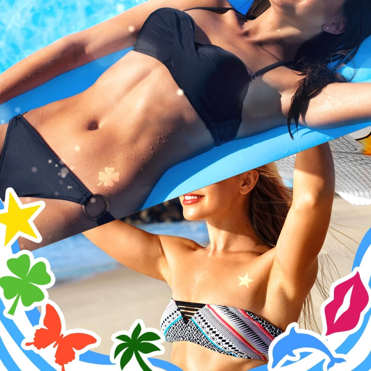 320pcs /Pack Style 7 Tanning Sunbathing Stickers Self Adhesive Body Stickers