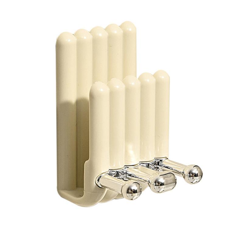 Electric Toothbrush Holder Minimalist Wall-Mounted Toothbrush Mouthwash Cup Hanging Storage Rack - Cream Style