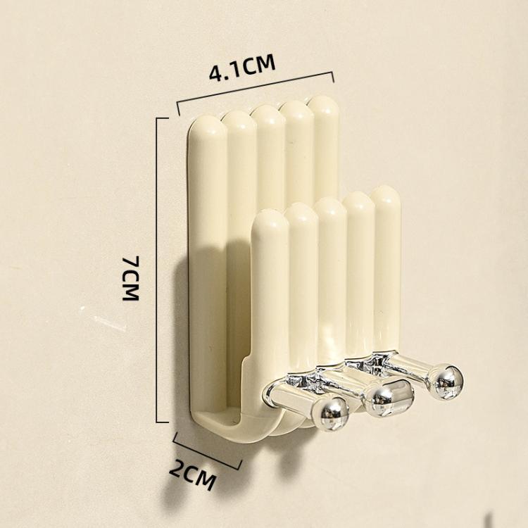 Electric Toothbrush Holder Minimalist Wall-Mounted Toothbrush Mouthwash Cup Hanging Storage Rack - Cream Style
