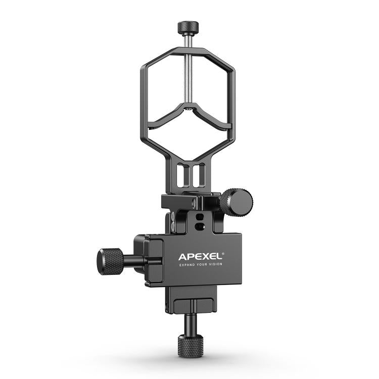 APEXEL APL-F003 Telescope Triaxial Metal Adapter Cell Phone Camera Eyepiece Connector - Black
