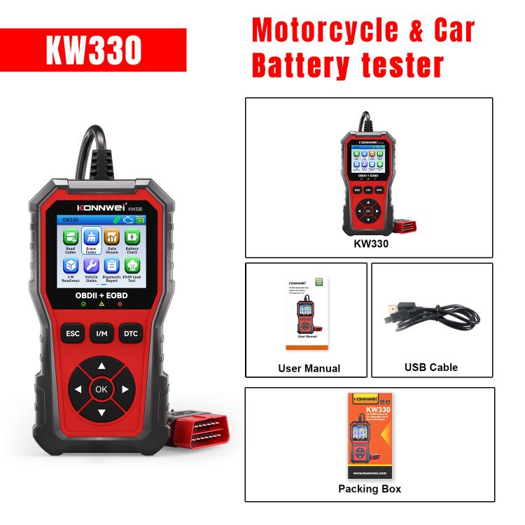 KONNWEI Automotive OBD2 Fault Diagnostic Tool Engine Code Reader 9 Languages