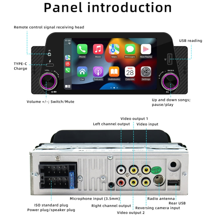 5-Inch Wireless MP5 Car Universal Bluetooth Hands-Free Radio - F152W