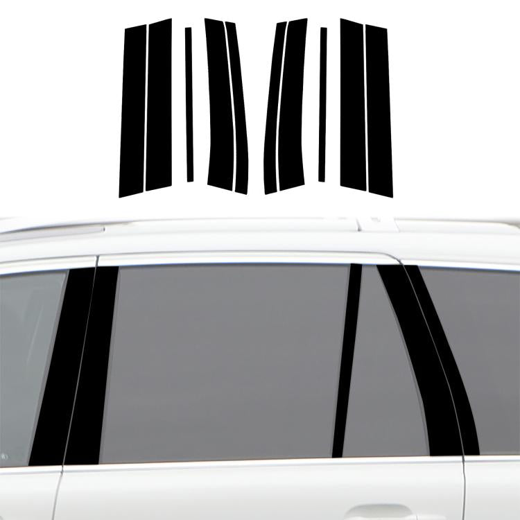For 2003-2014 Volvo XC90 10pcs /Set Universal B-pillar Decorative Sticker for Left and Right Drive - Black