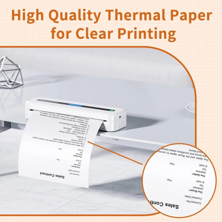 Phomemo 2rolls /Box A4 Writing Quick-Drying Thermal Paper 10-Year Long-Lasting For M832 / M833 / M834 / M835 Printer