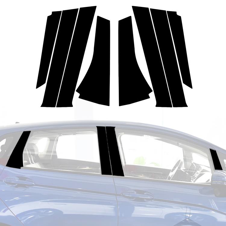 For 2014-2018 Honda Fit 8pcs /Set Universal B-Pillar Decoration Stickers For Left And Right Driving - Black