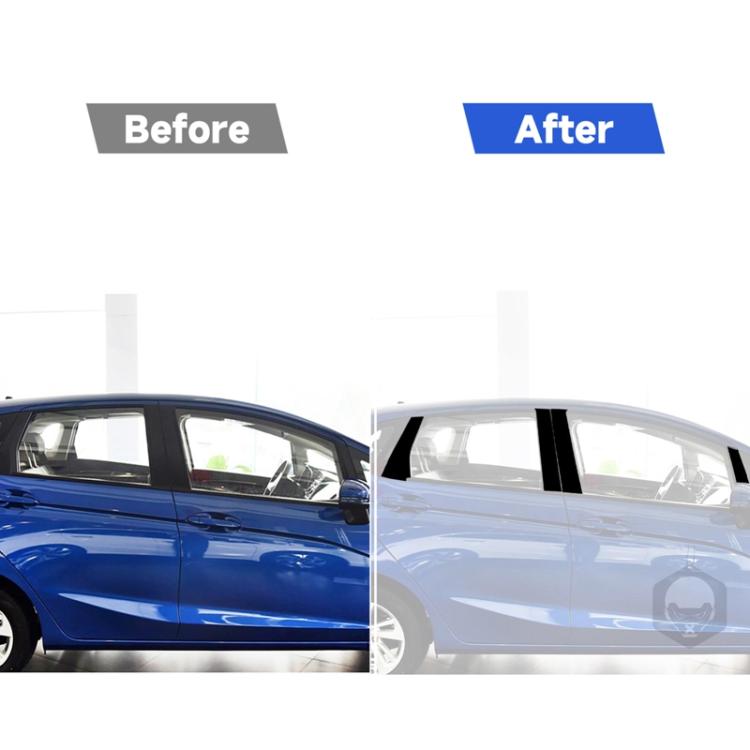 For 2014-2018 Honda Fit 8pcs /Set Universal B-Pillar Decoration Stickers For Left And Right Driving - Black