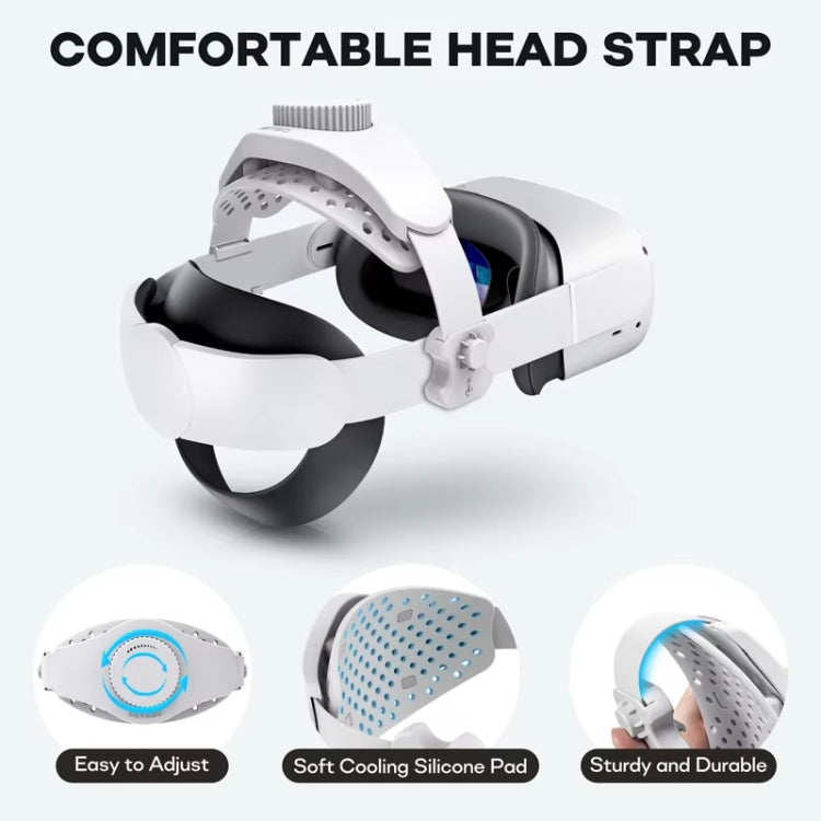 DEVASO VR Glasses Retractable Adjustable Headband Accessories For Meta Quest 3S / Meta Quest 3 / Meta Quest 2 / Meta Quest Pro / Pico 4 / Pico 4 Pro