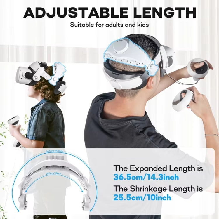 DEVASO VR Glasses Retractable Adjustable Headband Accessories For Meta Quest 3S / Meta Quest 3 / Meta Quest 2 / Meta Quest Pro / Pico 4 / Pico 4 Pro
