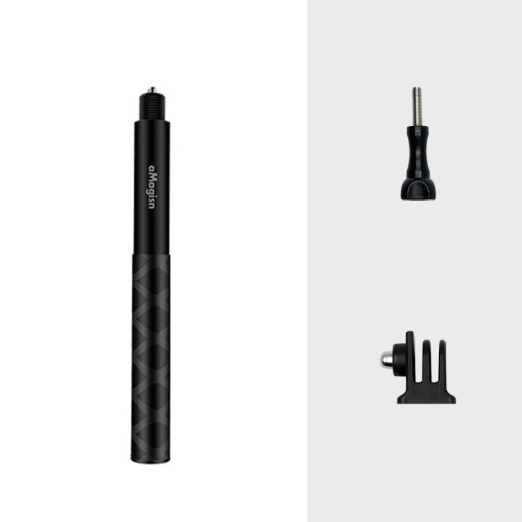 aMagisn 120cm Invisible Straight Pull Selfie Stick Sports Camera Accessories, Specification: Rod+1/4 Turn 3 Jaw+Screw