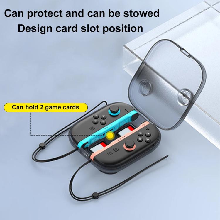 For Nintendo Switch 2 Joy-Con Crystal Storage Case Organizer Anti-Scratch Travel Box With 2 Game Card Slots