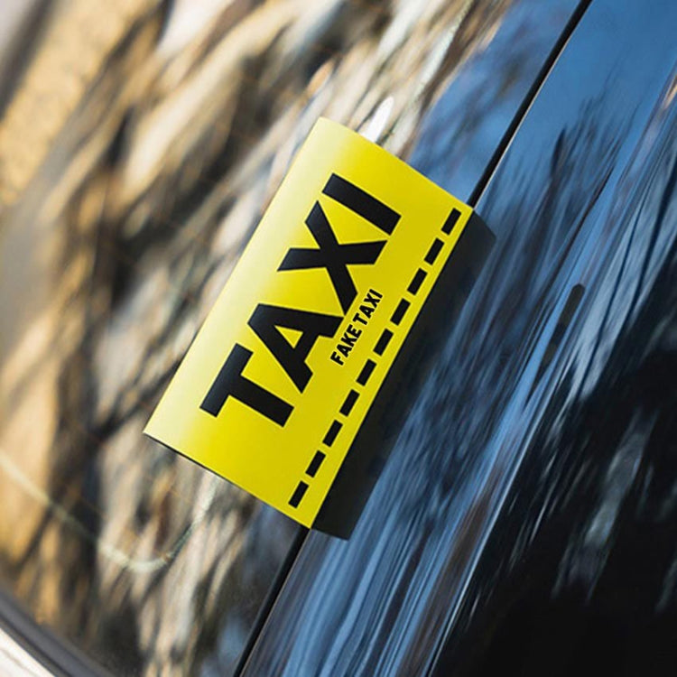 TAXI Washed Mark Label Car Personalized Decorative Stickers - Yellow Large