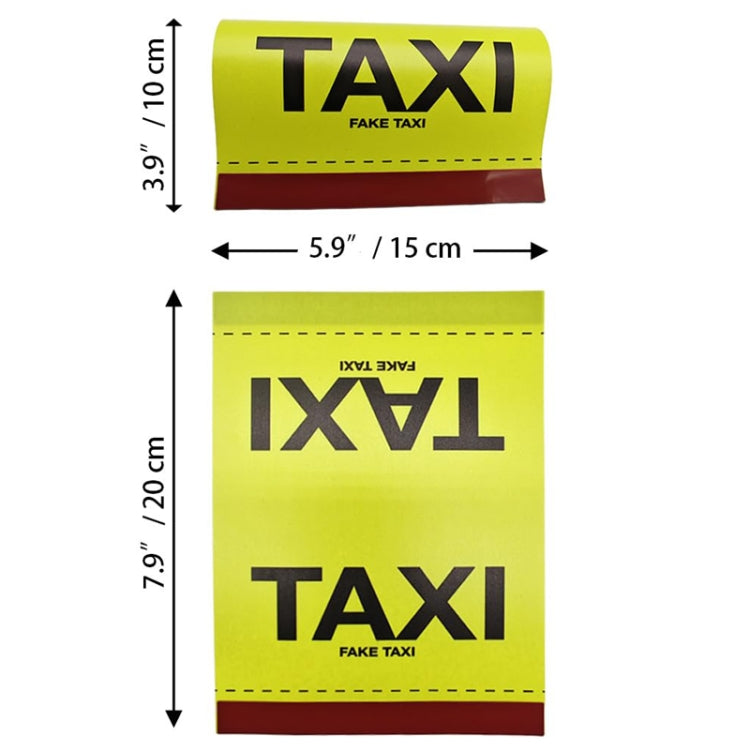 TAXI Washed Mark Label Car Personalized Decorative Stickers - Yellow Large