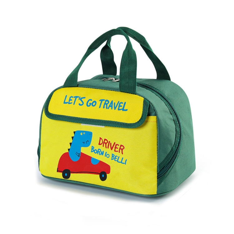 Portable Lunch Bag Bento Box Carrying Case Cute Cartoon Insulated Picnic Bag, Color: X-green