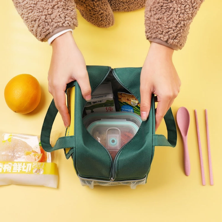 Portable Lunch Bag Bento Box Carrying Case Cute Cartoon Insulated Picnic Bag, Color: X-blue