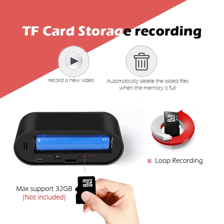 1080P HD H.264 WiFi Table Clock Mini Camera Camcorder Alarm Set without Memory Card, Support Night Vision, Motion Detection