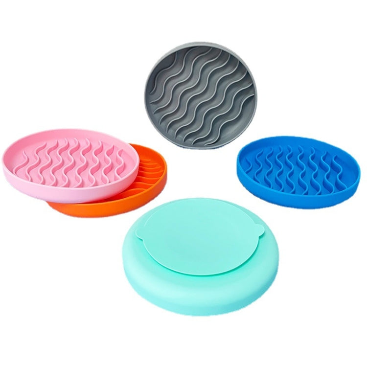 20cm  Round Pet Licking Mat With Large Suction Cup Dog Slow Food Plate