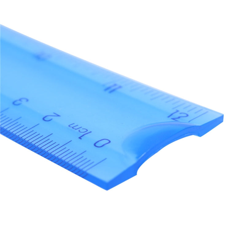 Soft Ruler Student Flexible Ruler Tape Measure Straight Ruler Office School Supplies, Length:20cm(Blue / Green Random Delivery)