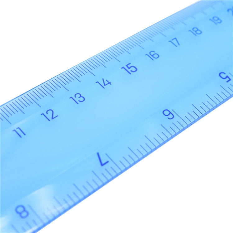 Soft Ruler Student Flexible Ruler Tape Measure Straight Ruler Office School Supplies, Length:30cm(Blue / Green Random Delivery)