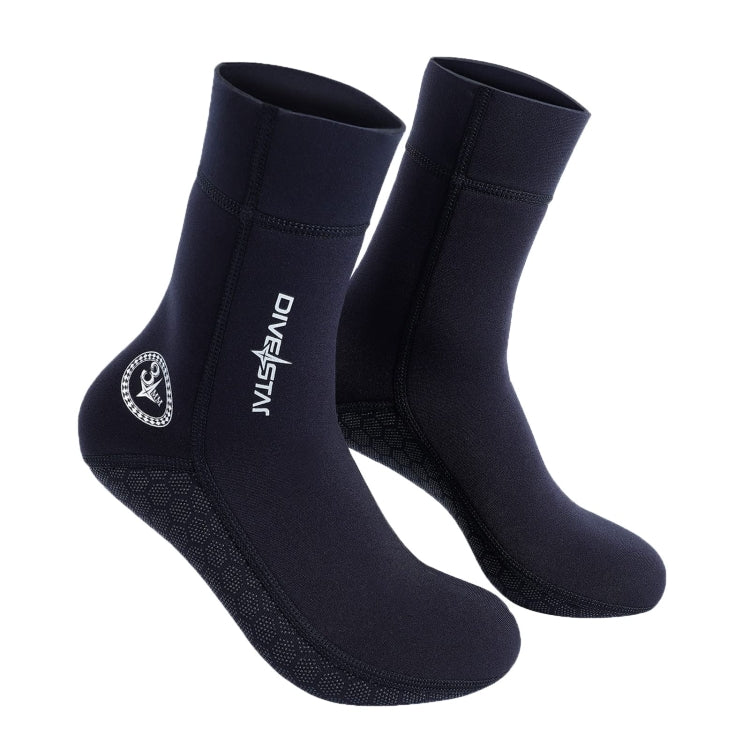 DIVESTAR Diving Neoprene Socks For Men Women Scuba Booties, Spec: 3mm Black