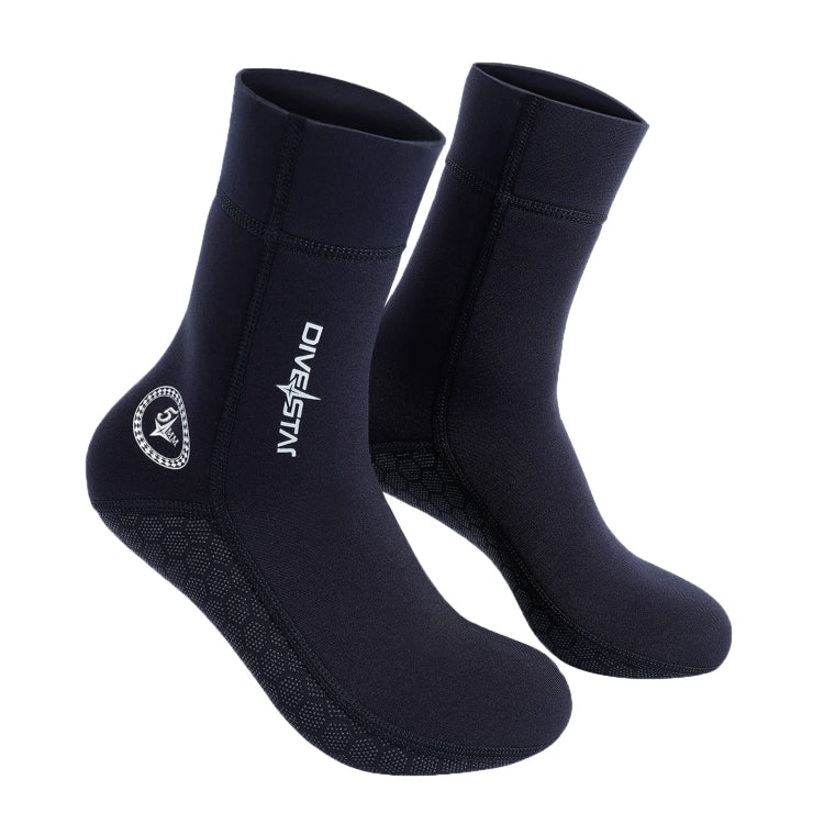 DIVESTAR Diving Neoprene Socks For Men Women Scuba Booties, Spec: 5mm Black