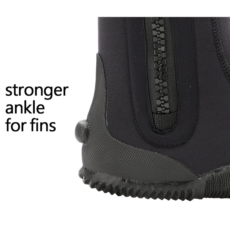 DIVESTAR 5mm Diving Boots Neoprene Shoes With Puncture Resistant Sole, Size: NO.6  - 37/38 - Black