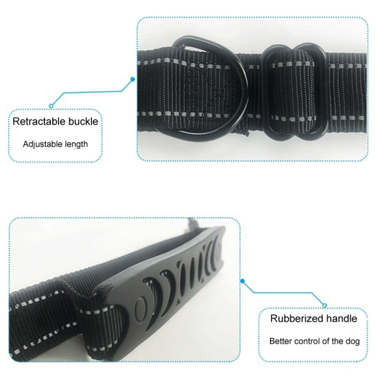 2.5 x 150cm Pet Vehicle Safety Leash Multifunctional Towing Belt Dog Leash - Black