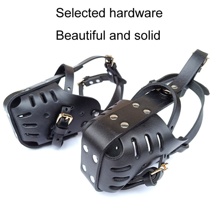 Horse Dog Crashing Cage Dog Muzzle Pets Anti-Barking And Anti-Feeding Mask - Black