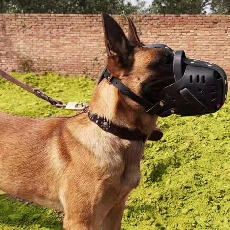 Horse Dog Crashing Cage Dog Muzzle Pets Anti-Barking And Anti-Feeding Mask - Black