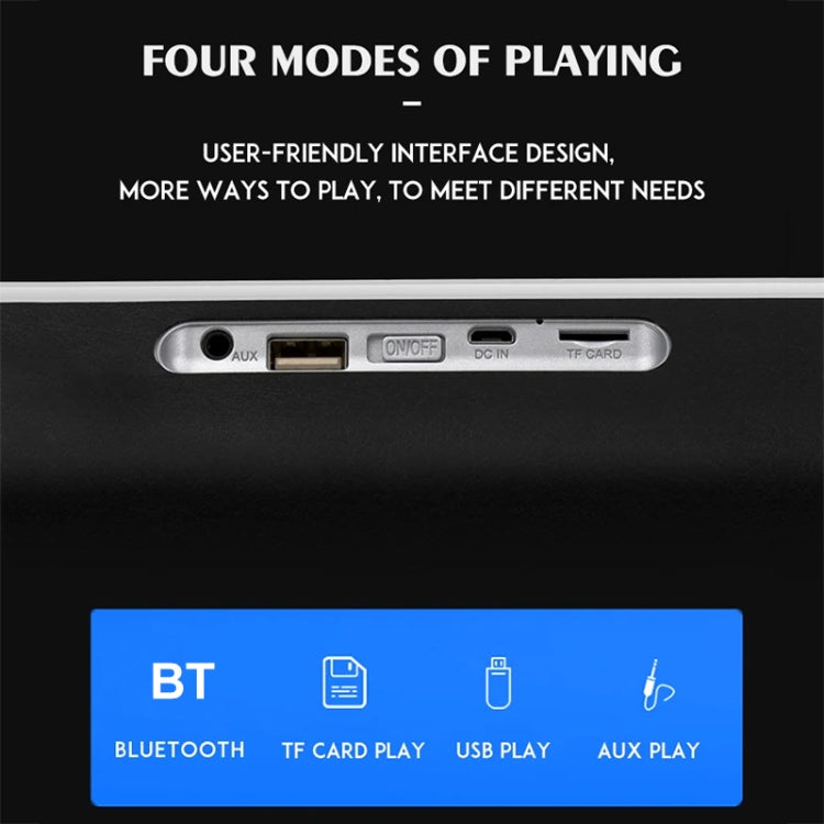 NBY 6690 TWS Couplet FM Multifunctional Desktop Plug-in Card Bluetooth Speaker