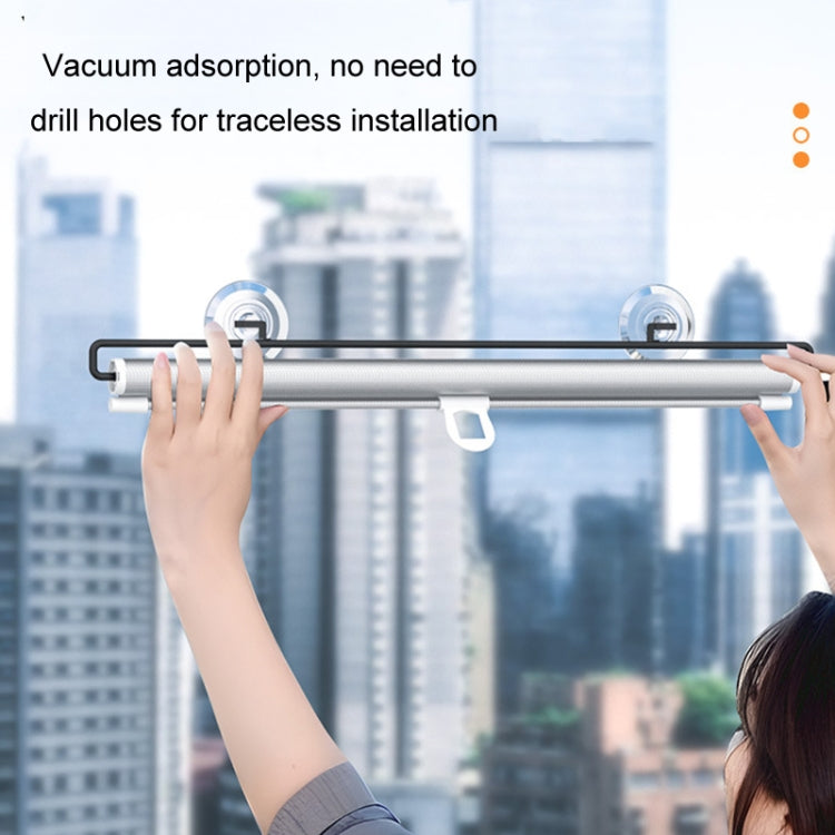45x125cm Car Summer No-punch Retractable Titanium Silver Sunshade Curtain