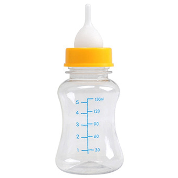 Pet Milk Feeding Bottle Portable Multi-Nipple Water Mug, Model: Large Yellow